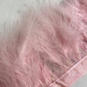 Pale Pink Fluffy Feather Fringe