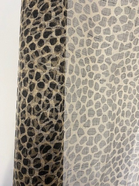 Giraffe Print Sinamay