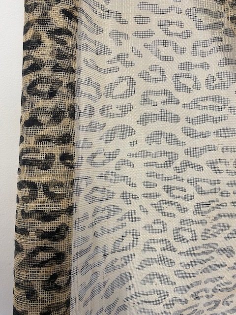 Cheetah Print Sinamay