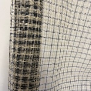 Natural/Black Basket Weave Sinamay