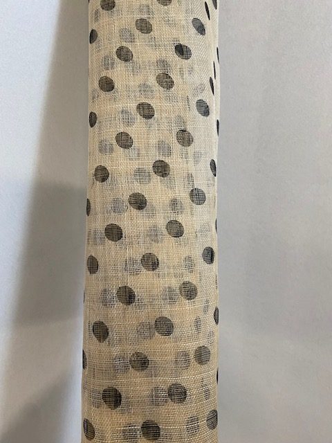 Natural/Black Spotted Sinamay