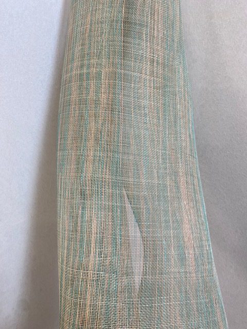 Natural/Aqua/Pink Unstiffened Sinamay