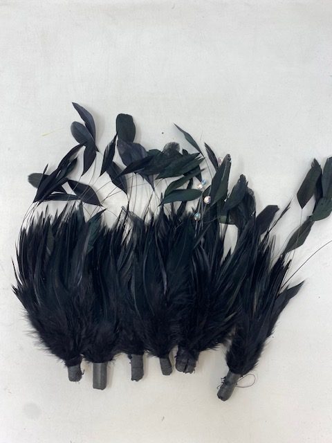 Black feather mounts
